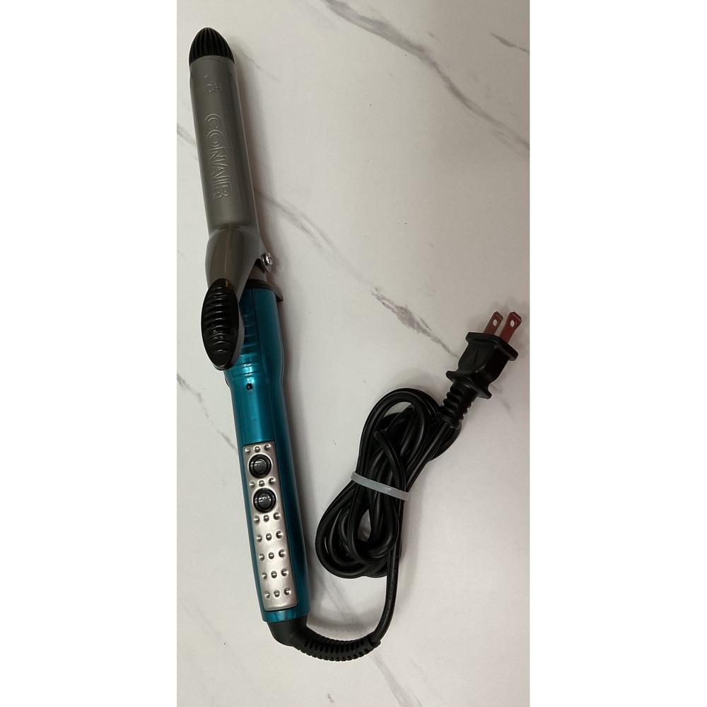 Conair InfinitiPro 1 Inch Curling Iron Teal Silver Tourmaline Ceramic CD410